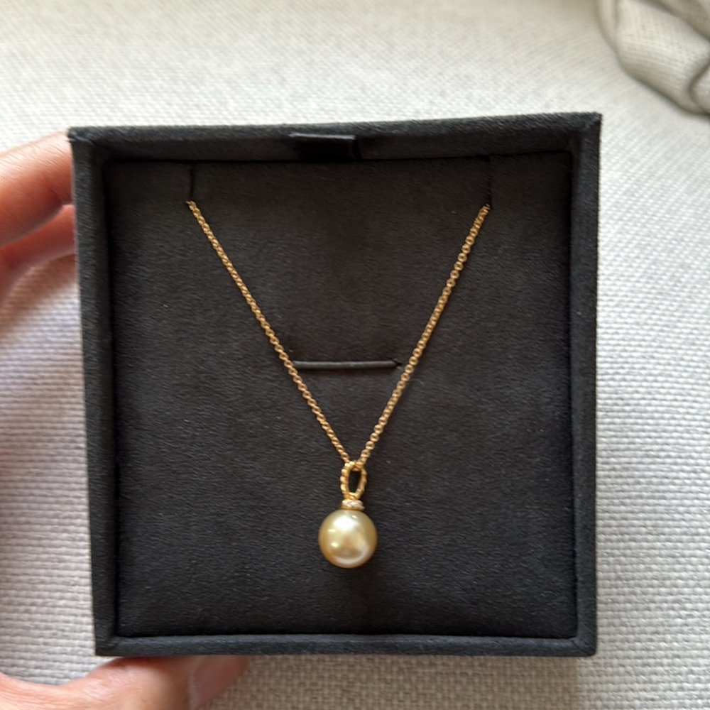 David Yurman 18k Gold Pearl Necklace